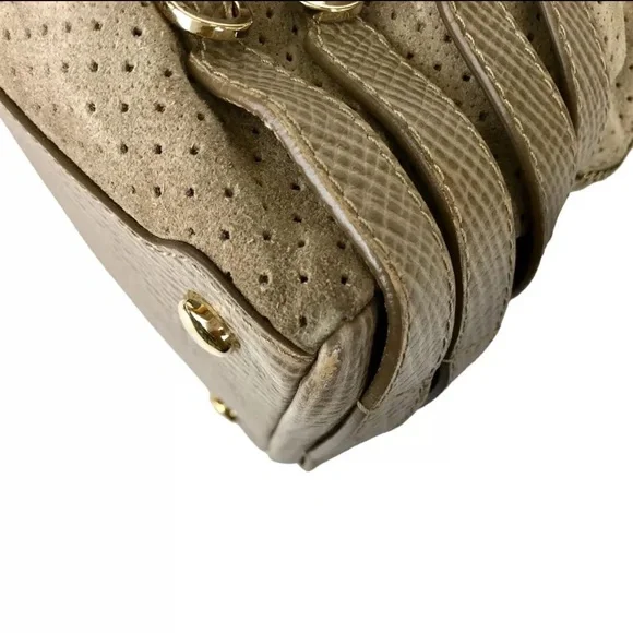 Jimmy Choo Silver Tan PythonTop Handle Bag - Picture 13 of 13